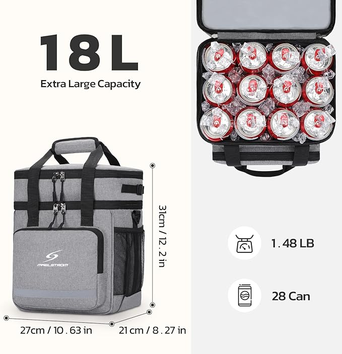 Maelstrom Lunch Box for Men,Insulated Lunch Bag Women/Men,Leakproof Lunch Cooler Bag, Lunch Tote Bag