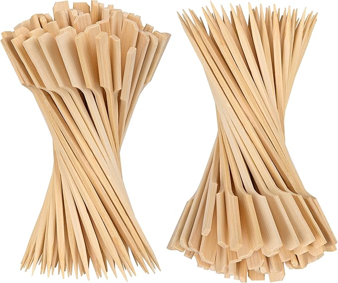 3.5 Inch Bamboo Skewers, 300 PCS Bamboo Paddle Wood Picks, Toothpicks for Appetizers, Cocktail Picks for Drinks, Food Picks, BBQ, Sandwich, Barbecue Snacks.