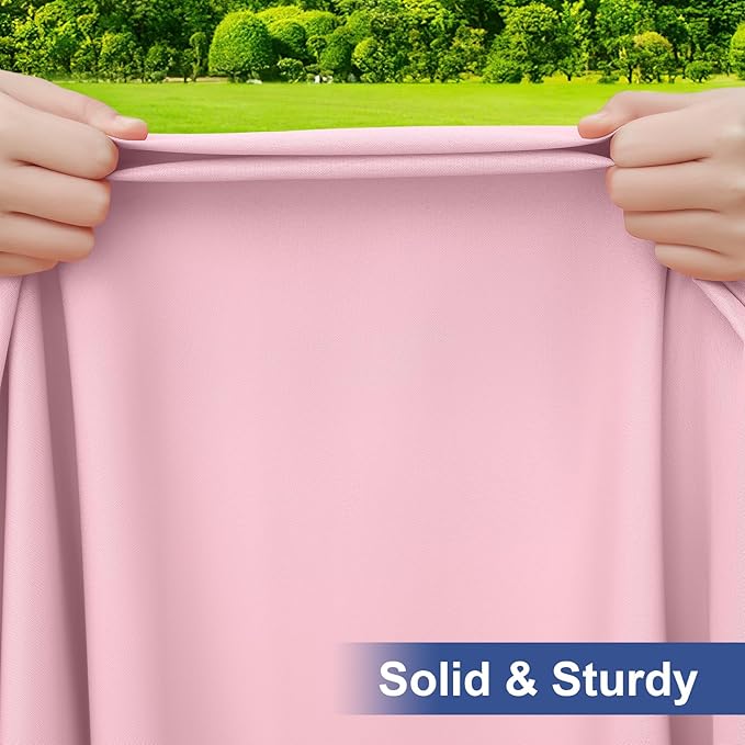 homing Rectangle Table Cloth Cover, Waterproof Polyester Elastic Fitted Tablecloth, Fits for 8 Foot Folding Tables, Washable Table Protector for Picnic, Camping, Outdoor (Pink, 30" x 96")