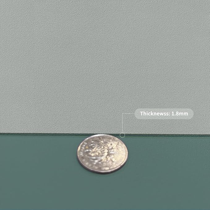 Leather Table Cover,1.8mm Thick,17x72 Inch Desk Cover,Dresser Cover Top,Dresser Protector Top,Dresser Cover,End Table Cover.(Aqua Blue+Gray,17x72)