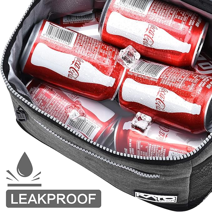 Tirrinia Insulated Lunch Box for Men/Women, Leakproof Lunch Bag for School Work, Large Lunch Tote Kids Boys Girls Student Back to School, Soft Cooler Office Picnic Beach Camping for Adults,Dark Grey