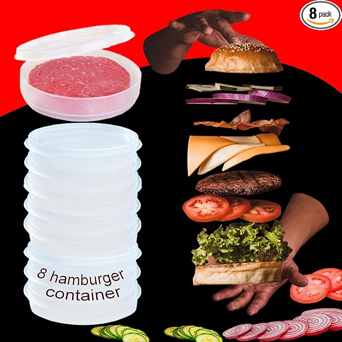 Hamburger Containers Are A Kitchen Essential, A Must-Have For Hamburger Lovers: Organize Your Kitchen Space, Simplify Meal Prep, Optimize Freezer Storage, Enable Portion Control, Preserve Flavor