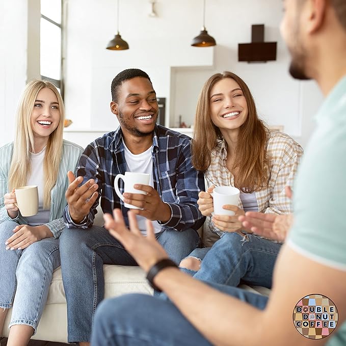 Double Donut Coffee Espresso Roast Coffee Pods, Strong Dark Roast Coffee, Compatible with Keurig K Cups Brewers, 72 Count