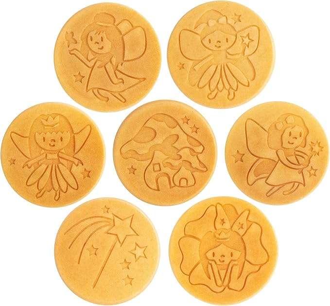 Fairy Friends Mini Pancake Pan - Make 7 Unique Flapjacks - Nonstick Griddle for Breakfast Princess Magic & Quick Easy Cleanup - Adorable and Bite Sized, Xmas Gift for Kids and Adults, Boys or Girls
