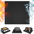 24 x 24in Heat Resistant Grill Mats for Outdoor Tabletop Grill to Protect Your Prep Grill Table, Heat Resistant Mats for Countertop, Fire Proof & Water Proof & Oil Proof BBQ Mat - Black-0.5mm
