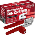 Chef Master Commercial Can Opener Heavy Duty - Manual Hand Crank for Large Cans with Anti-Slip Grip - Stainless Steel Restaurant Can Opener Manual for Seniors, Kitchen, Bars & Food Trucks - 90056