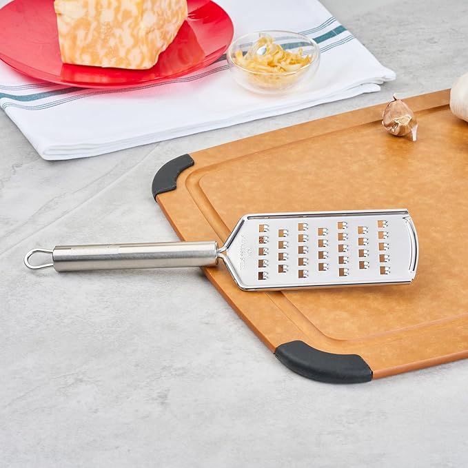 Restaurantware-German Standard Coarse Handheld Graters, 24 Flat Cheese Graters - Dishwashable, Durable, Stainless Steel Food Grater With Handle, Suitable For Potato, Carrot, Hard Cheese, And, More