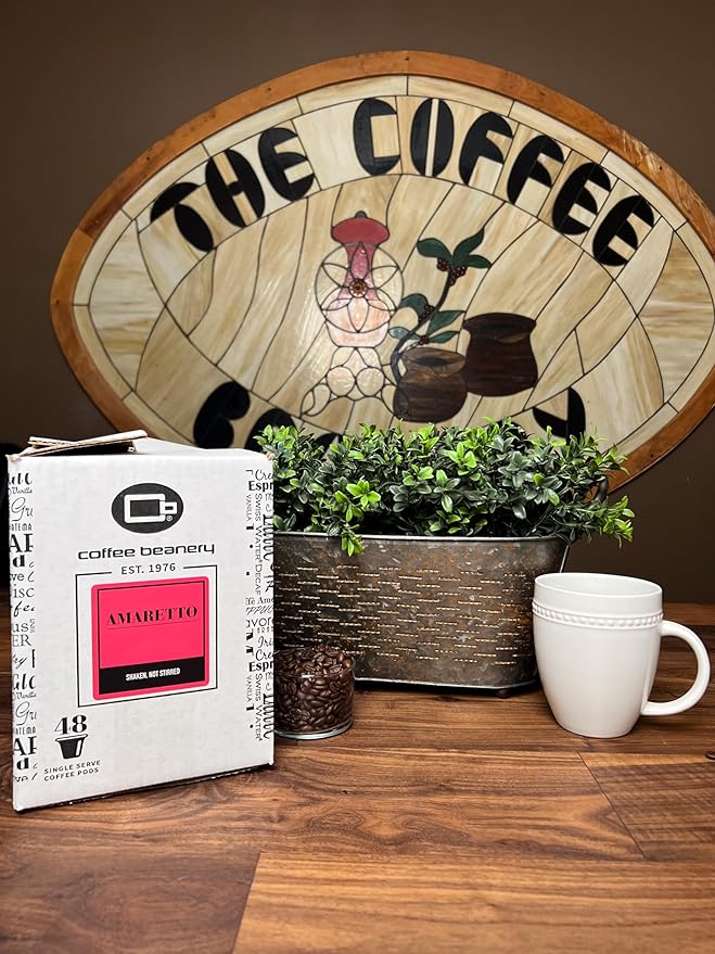 Amaretto Coffee Pods by Coffee Beanery | 48ct Bulk Medium Roast Arbica Coffee