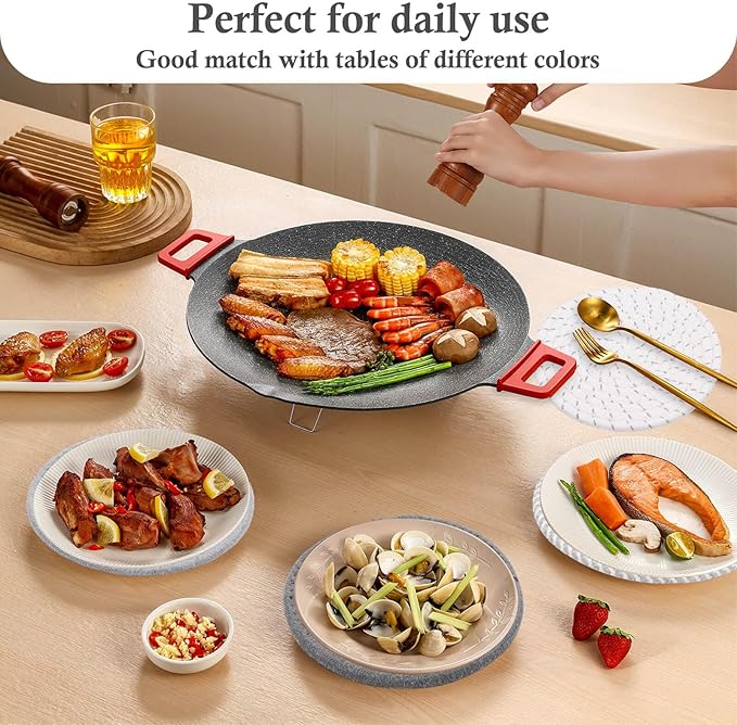 Billbotk 7" Trivets for Dishes, Pots and Pans, 4 Heat Resistant Hot Pads, Pot Holders for Kitchen, Plate Mats for Countertops, Table, Home Essentials, Farmhouse Decor