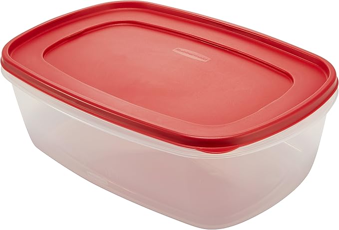 Rubbermaid Easy Find Lids Food Storage Container, 2.5 Gallon, Racer Red