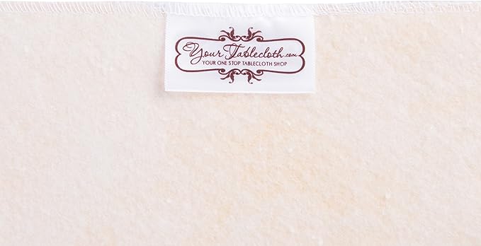 Yourtablecloth Heavy Duty Vinyl Round Fitted Tablecloth (Table Cover) with Flannel Backing Vibrant Colors Elasticized Tablecloth Great for Indoor and Outdoor Dining and Playing Cards 36” White