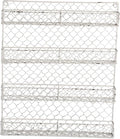 DII Farmhouse Vintage Decorative Metal Pantry Spice Rack Organizer, 17Lx2.3Wx20H", 4 Tier Spice Rack - White