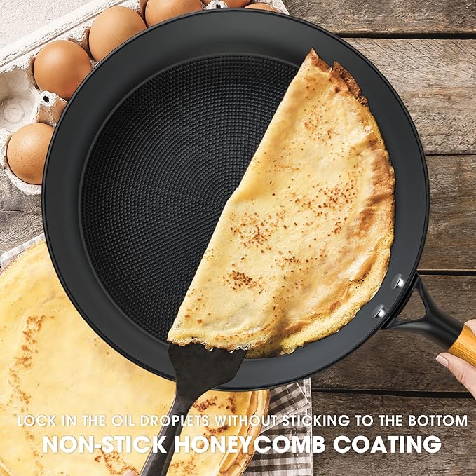 imarku Non Stick Frying Pans - 7.5&9.5&11.5 Inch Cast Iron Skillets Professional Cast Iron Pan Dishwasher Safe Nonstick Frying Pan Set, Detachable Handle, Best Gifts for Women/Men