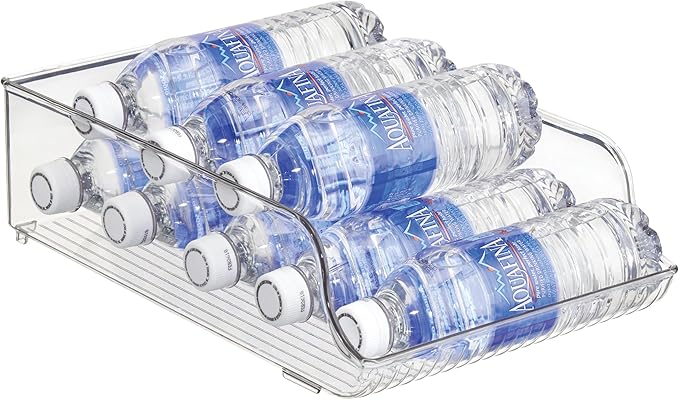 iDesign Water Bottle Organizer for Fridge or Pantry - Clear - Made in USA