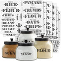 Talented Kitchen Clear Vinyl Pantry Labels for Food Containers - Waterproof & Repositionable for Kitchen Jars - Farmhouse Pantry Organization - Preprinted Baking Labels - Pack of 154, Assorted Sizes