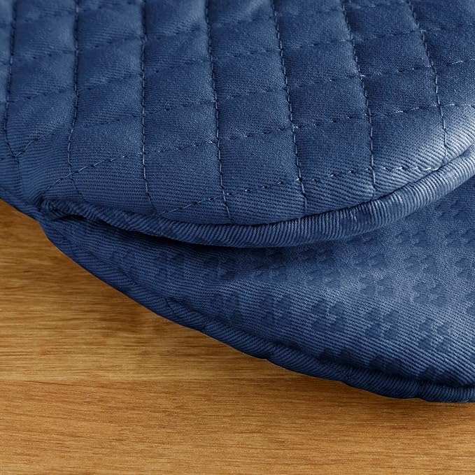 KitchenAid Asteroid Mini Oven Mitt Set, 5.5"x8", Blue Willow, 2 Piece