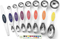 Spring Chef Stainless Steel Magnetic Measuring Spoons Set of 8 with Leveler, Nesting Teaspoon & Tablespoon Measuring Spoons, Kitchen Gadgets for Baking & Cooking, Fits in Spice Jars - Mountain Sunrise
