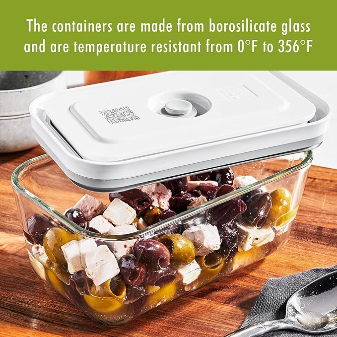 ZWILLING Fresh & Save 3-pc Glass Food Storage Container, Meal Prep Container- Assorted Sizes