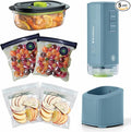 FoodSaver Mini Handheld Vacuum Sealer Machine with Marinate Setting & Charging Dock | Cordless Food Vacuum Sealer for Freezer, Storage, Sous Vide, Meal Prep | Blue