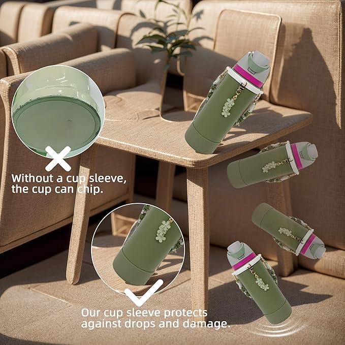 Silicone Boot Set for Owala Water Bottle 24 oz, 32 oz, 40 oz - Includes Anti-Slip Sleeve & Water Bottle Handle Strap, Perfect Owala Accessories, Fits Owala Tumbler, Owala FreeSip, Owala Candy Coated