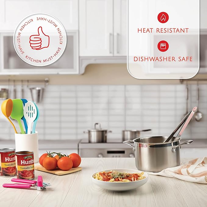 Kitchen Utensils Set, Cooking Utensil Set Kitchen Gadgets, Pots and Pans set Nonstick and Heat Resistant, 24 Pcs Nylon and Stainless Steel, Spatula Set, Apartment Essentials Kitchen Cookware Sets