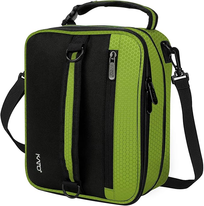 Tirrinia Expandable Insulated Lunch Bag for Men Women – Leakproof Reusable Cooler LunchBox for Kids & Adults with Shoulder Strap, Perfect for Work, School, Office, Travel,Green
