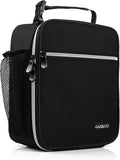 Lunch Bag, Durable Insulated Lunch Box Reusable Adults Tote Bag Lunch Bag Durable Reusable for Adults (Black-White)