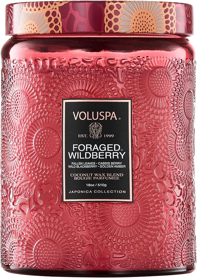 Voluspa Foraged Wildberry Soy Wax Jar Candle - 18 Oz, Spring-Summer
