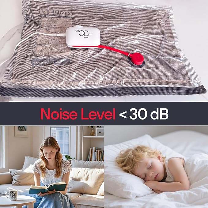 VMstr 9 Pack Vacuum Storage Bags for Travel, Carry-on Size Space Saver Bags for Luggage Clothes and Clothing Compression Packing, High Pressure Electric Pump(DC Power)