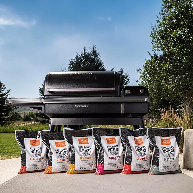Traeger Grills Apple 100% All-Natural Wood Pellets for Smokers and Pellet Grills, BBQ, Bake, Roast, 18 lb. Bag