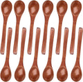 HANSGO 12PCS Small Wooden Spoons, 5 Inches Honey Spoon for Tea Coffee Jam Bath Sugar Salts Spices Condiment (Dark Brown)