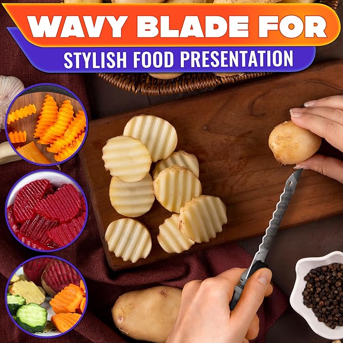 Cutting Board Scissors for Food – 6-in-1 Kitchen Food Scissors with Ribbed Blade, Automatic Spring & Safety Lock, Dishwasher Safe – Kitchen Shears for Easy Slicing of Meat, Fish, Veggies Fruits, Bread