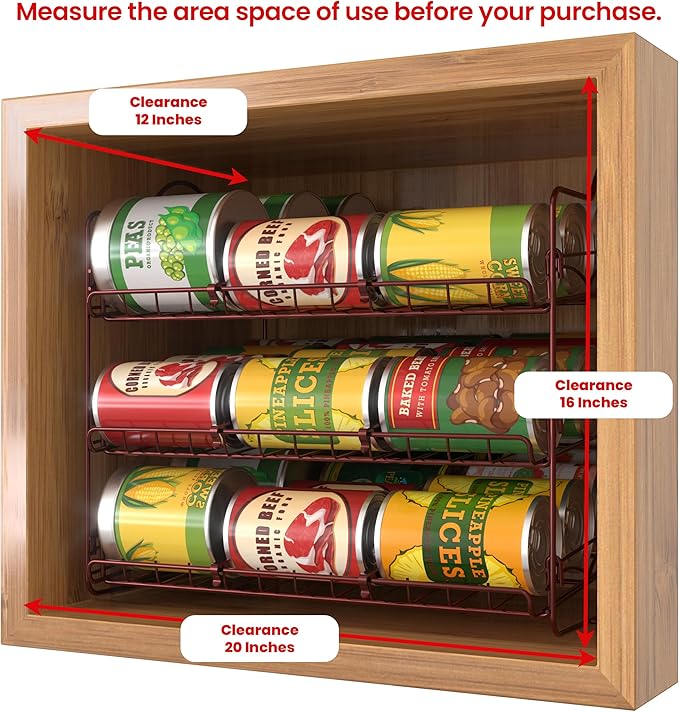 Utopia Kitchen Can Organizer for Pantry, Storage Rack Organizer, Stackable Can Organizer, Can Pantry Organizers and Storage for Cans, Holds up to 36 Cans for Kitchen, Cabinet, or Pantry (Bronze)