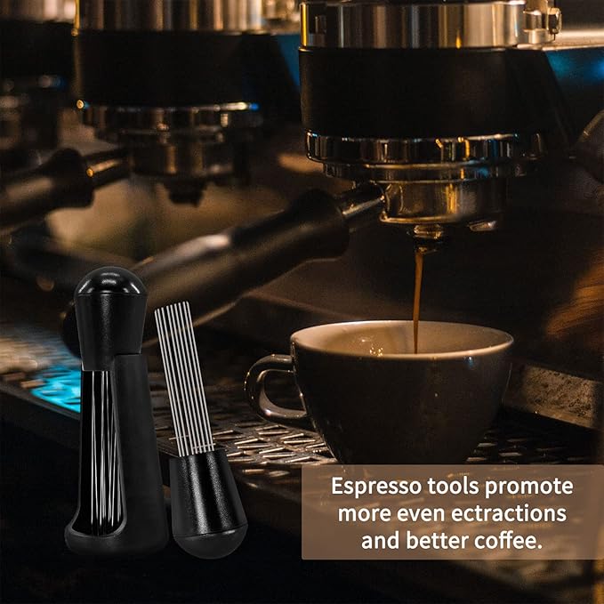Wdt Tool, Espresso Coffee Stirrer 12 Needles 0.4mm Espresso Distribution Tools with Stand, Espresso Coffee Distributor