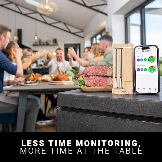 MEATER Pro Duo: Wireless Smart Meat Thermometer | 1000°F High Heat Resistance | Long Range | Dual Probes | Six Sensors | BBQ, Oven, Grill, Smoker, Air Fryer, Deep Fryer | iOS & Android App