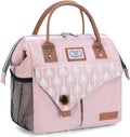 Lekesky Pink Lunch Bag for Women Insulated Lunch Box Leakproof Lunchbox for Adult Work