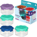 Sistema To Go Collection Mini Knick Knack Snack Container, 2 oz./60 mL, Pink/Green/Blue/Purple, 4 Count