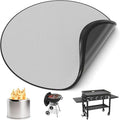 36" Fire Pit Mat for Solo Stove Bonfire, Round 4-Layer Fireproof Mat, Under Grill Mats for Outdoor Grill, Waterproof BBQ Mat for Deck Patio Grass Protector, Heat Resistant Reusable Camping Stove Mats