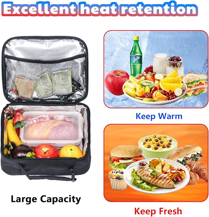 Hap Tim Insulated Lunch Bag for Boys, Reusable Lunch Box for Women & Men, Lunchbox for Girls, Portable Lunchbag（18654-YX）