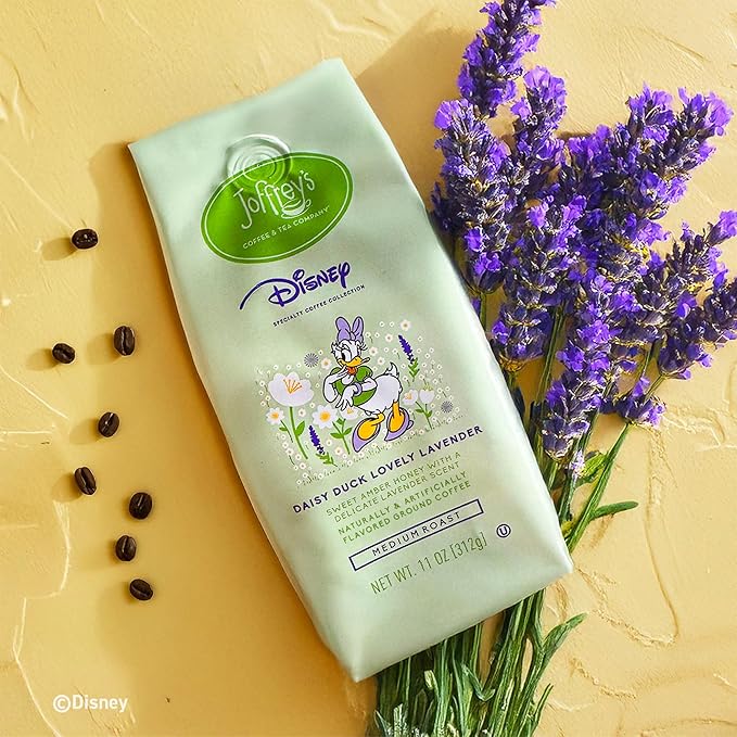 Joffrey’s Coffee - Disney Daisy Duck Lovely Lavender | Amber Honey and Lavender Coffee, Medium Roast (Ground, 11oz)