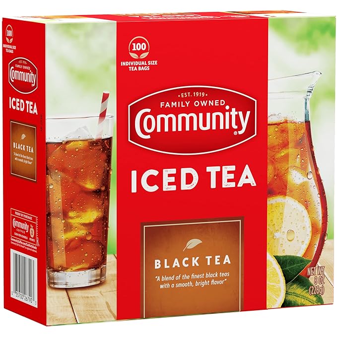 Community Coffee Porch Breeze Orange Pekoe Cut Black Tea Bags, Individual Cup Size, 100 Count (Pack Of 12)