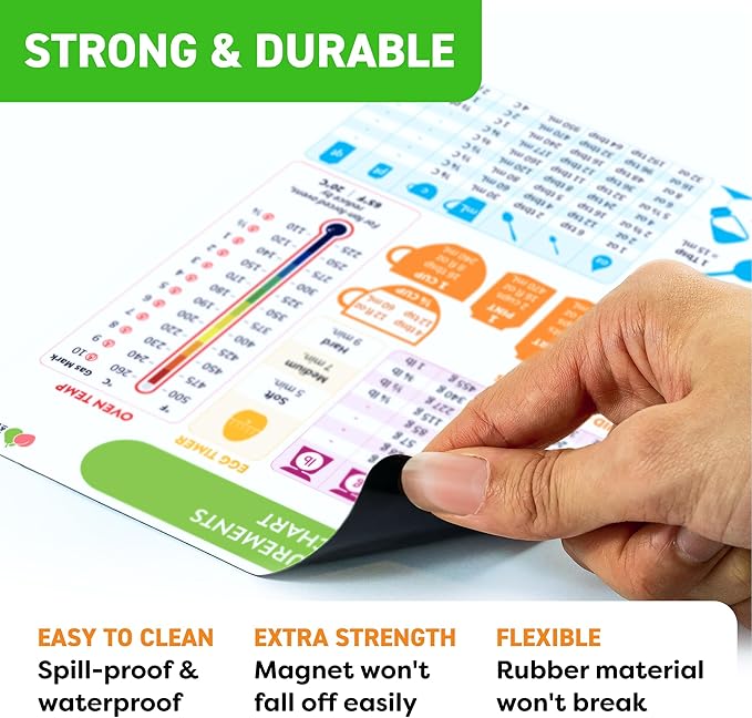 Kitchen Conversion Chart Magnet - Measurements Conversion Chart - Baking Supplies Baking Accessories Cooking Gadgets - Baking Kitchen Cooking Gifts for Women - Kitchen Gadgets