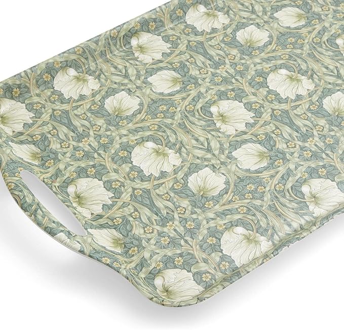 Pimpernel Morris & Co Privat Melamine Tray with Handles - Pastel Floral Serving Tray for Entertaining, Garden Dining, Afternoon Tea Display - Lightweight & Durable 19 x 12 Inch Serveware