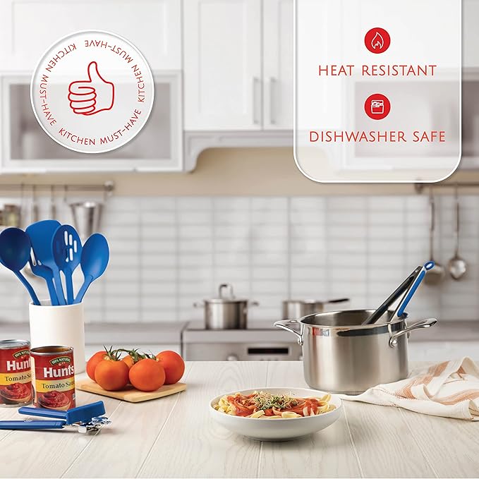 Kitchen Utensils Set, Cooking Utensil Set Kitchen Gadgets, Pots and Pans set Nonstick and Heat Resistant, 24 Pcs Nylon and Stainless Steel, Spatula Set, Apartment Essentials Kitchen Cookware Sets