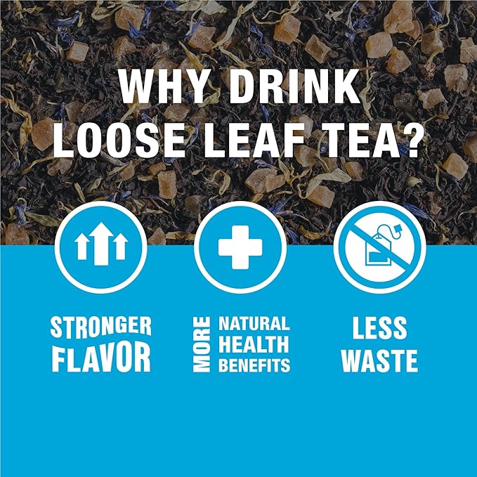 Tiesta Tea Passion Berry Jolt, Premium Loose Leaf, Classic Black Tea Blends, Raspberry Passion Fruit Black Tea, High-Caffeine, Hot or Iced Brews Up to 25 Cups, 1.5 Ounce Resealable Pouch