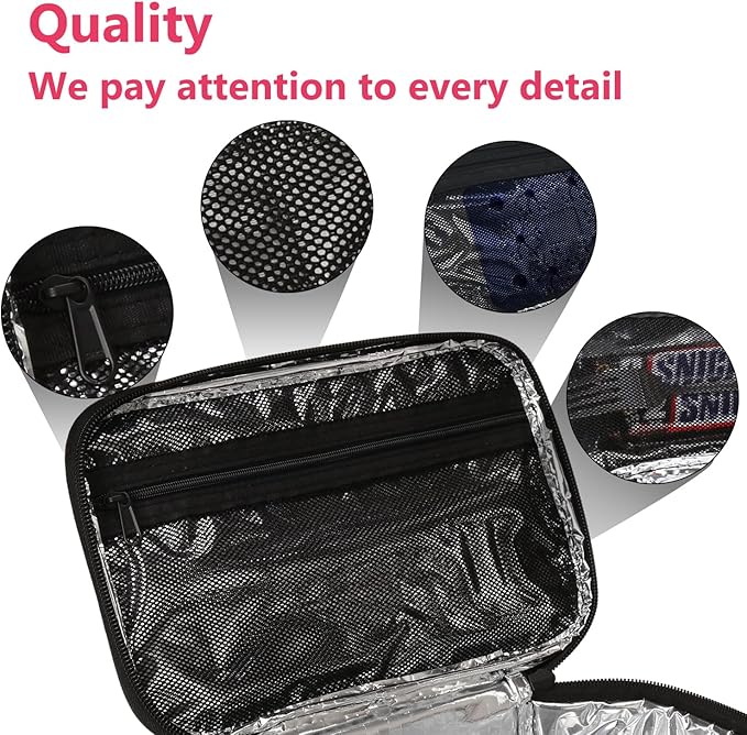 Gloppie Small Lunch Bag - Insulated Lunch Box, Mini Lunchbox Lunch Cooler Bag, Petty Food Containers, Snack Bag, for Adult, Pink