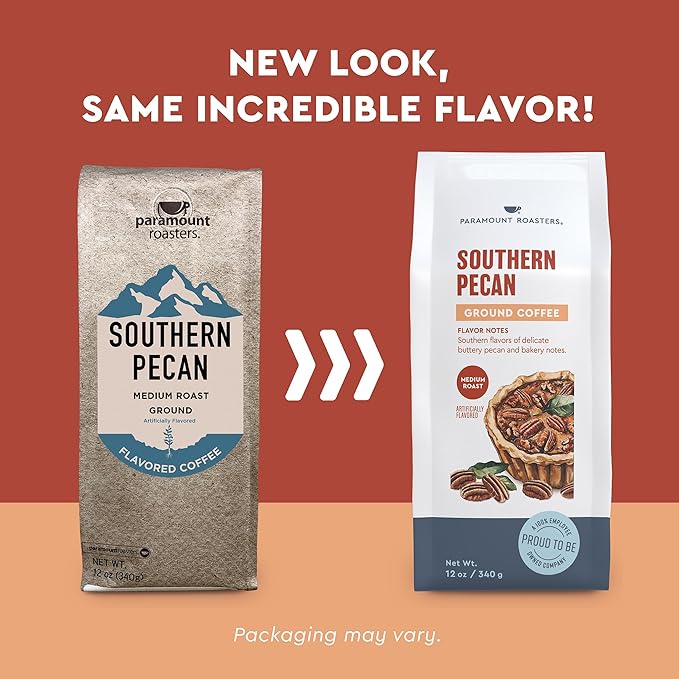 Paramount Roasters, Southern Pecan Flavored Ground Coffee, 1-12 ounce bag medium roast, from Paramount Coffee Company