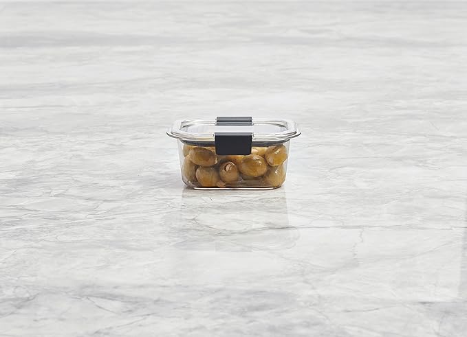 Rubbermaid Brilliance Food Storage Container, Small, 1.3 Cup, Clear 1991155