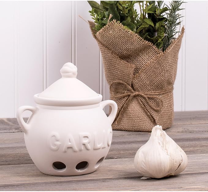 Fantes Garlic Keeper, Unglazed Ceramic, The Italian Market Original since 1906