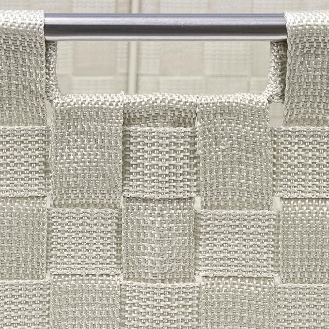 Sorbus Storage Box Woven Basket Bin Container Tote Cube Organizer Set Stackable Storage Basket Woven Strap Shelf Organizer Built-in Carry Handles (Beige)